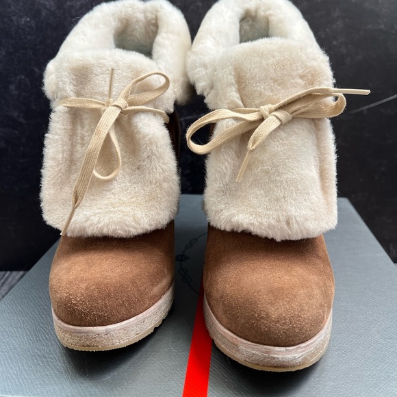 Prada Booties Shearling Booties Size 38 Calzature Donna - Picture 7 of 16